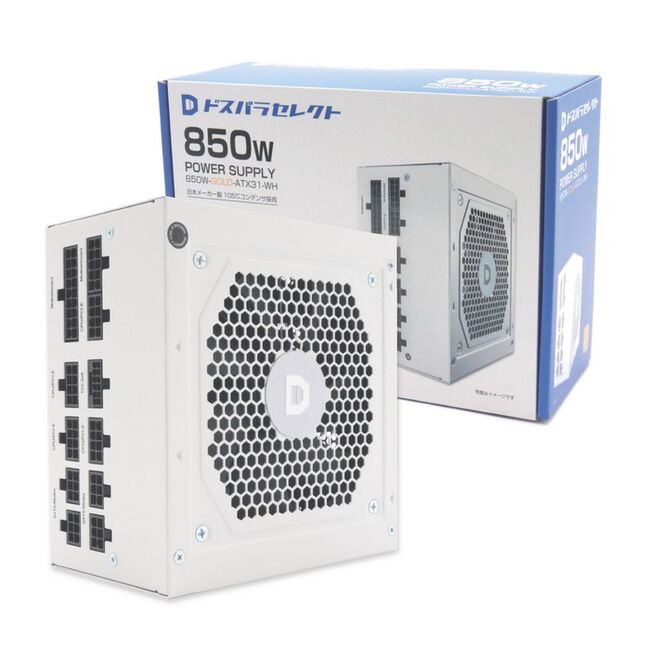 ドスパラセレクト 850W-GOLD-ATX31-WH (850W ホワイト 