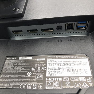 【盛岡都南店】中古  Viewsonic XG2431 (23.8"W 2H1DP 1ms IPS 240Hz) 4580001946 