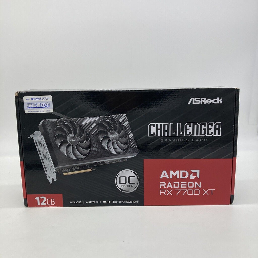 中古 ASRock RX7700XT CL 12GO RX7700XT Challenger OC (RX7700XT 12G