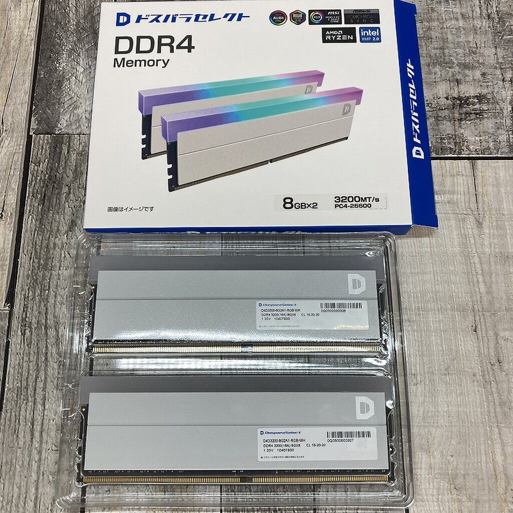 ドスパラセレクト D4D320016GB [8GB×2枚] ドスパラセレクト D4D3200-8G2A1-RGB-WH (DDR4 PC4-25600 8GB 2枚組