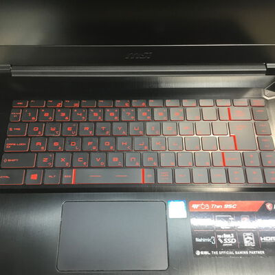【松山環状枝松店】中古  MSI GF63 Thin 9SC(i7-9750H/16GB/SSD256GB+HDD1TB/なし/GTX1650 4GB/15.6/1920&times;1080/W11H) 4560001714 
