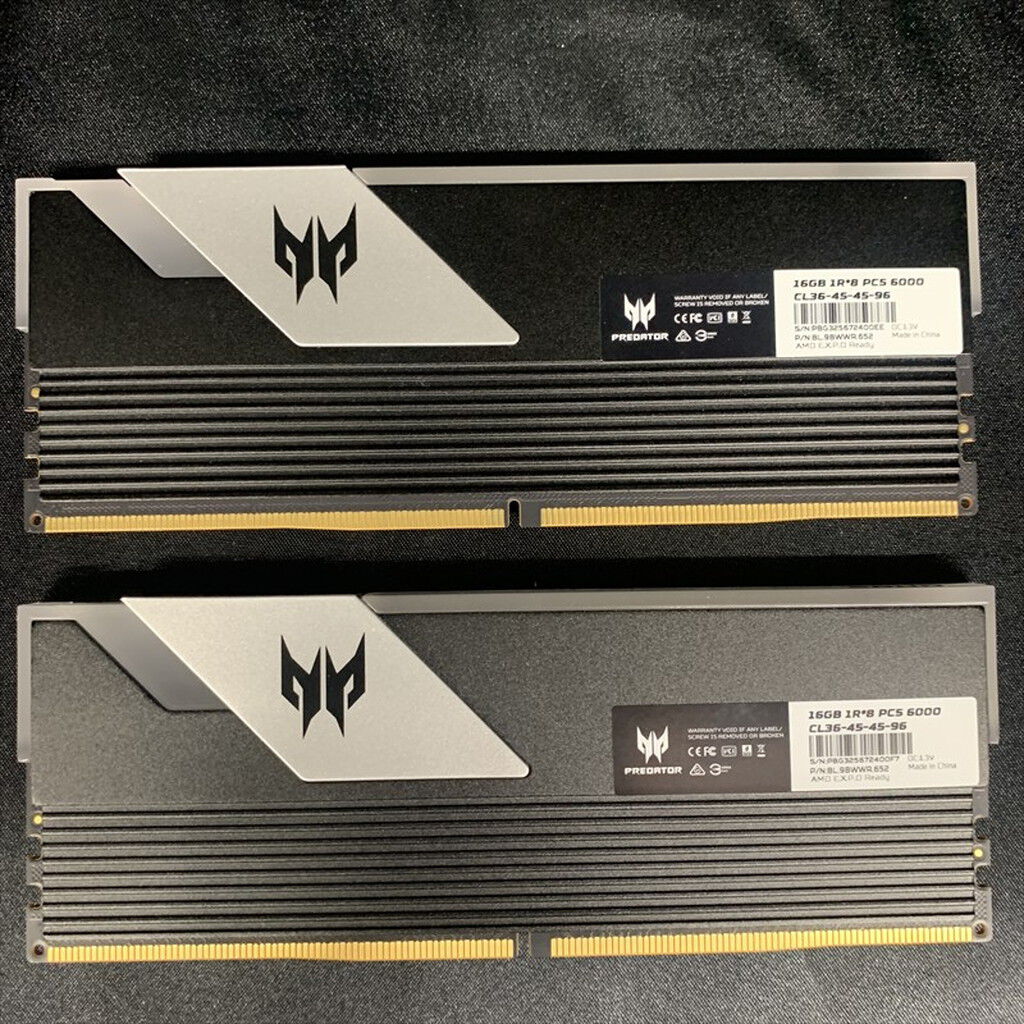 中古 16GB 2枚組(合計32GB) PC5-48000/DDR5-6000 デスクトップ用