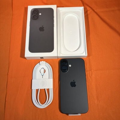 【なんば店】中古  【国内版SIMフリー】Apple iPhone16 128GB ブラック MYDQ3J/A 170109 