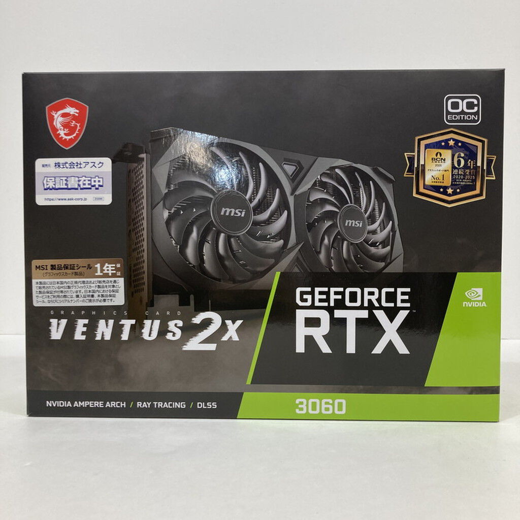 中古 MSI GeForce RTX 3060 VENTUS 2X 12G OC (RTX3060 12GB) 144777