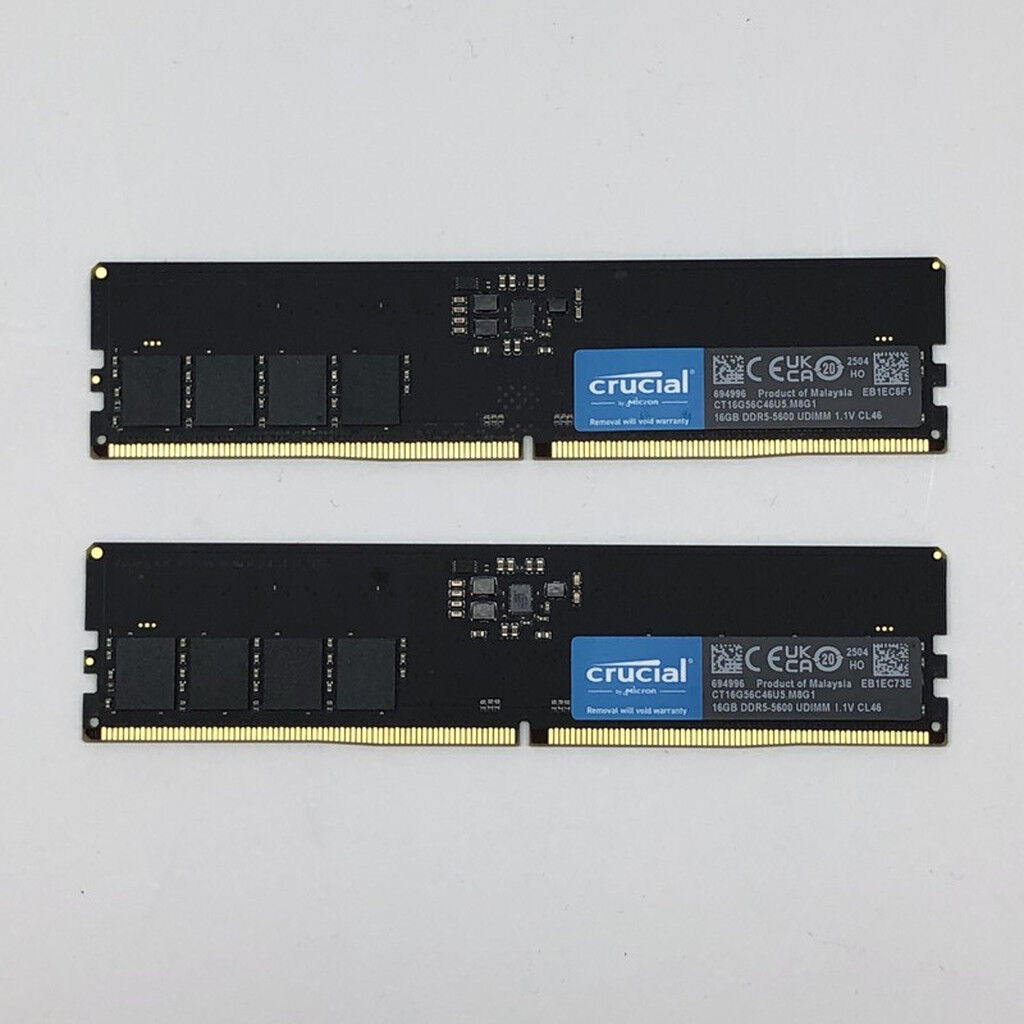 中古 16GB 2枚組(合計32GB) PC5-44800/DDR5-5600 デスクトップ用