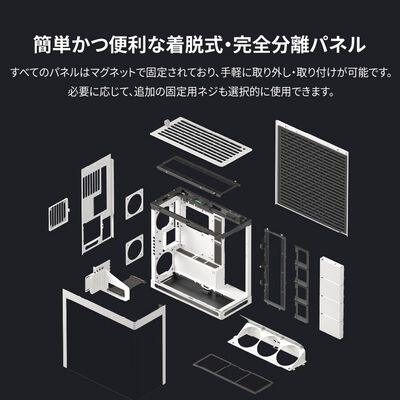 HAVN  HS 420 VGPU Edition White HVN-CA-HS420-07 (E-ATX ガラス ホワイト) 