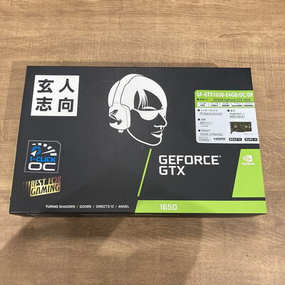 【静岡東瀬名店】中古  玄人志向 GF-GTX1650-E4GB/OC/DF (GTX1650 4G GDR5) 139577 