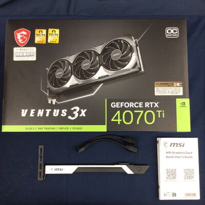 【川崎店】中古  MSI GeForce RTX 4070 Ti VENTUS 3X 12G OC (RTX4070Ti 12GB) 154205 