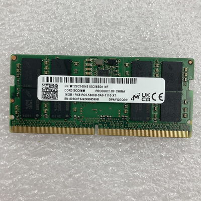 【京都店】中古  Micron MTC8C1084S1SC56BD1 (SODIMM DDR5 PC5-44800 16G) 1460026117 