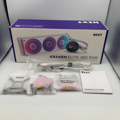 【甲府飯田店】中古  NZXT RL-KR36E-W2(KRAKEN ELITE RGB 360 WH 水) 4720003353 