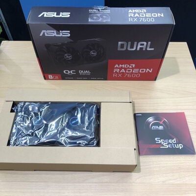 【甲府飯田店】中古  ASUS DUAL-RX7600-O8G-V2 (RX7600 8G) 162744 