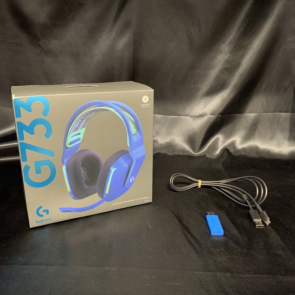 中古 ﾛｼﾞｸｰﾙ G733-BLn (無線 RGB ｹﾞｰﾐﾝｸﾞﾍｯﾄﾞｾｯﾄ) 3400009647 （395954