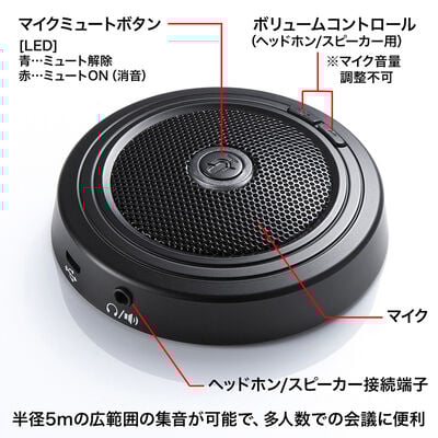 サンワサプライ  MM-MCUSB33 (WEB会議高感度USBマイク) 