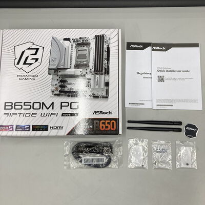 【熊本浜線店】中古  ASRock B650M PG Riptide WiFi White(B650 AM5 mATX) 168307 