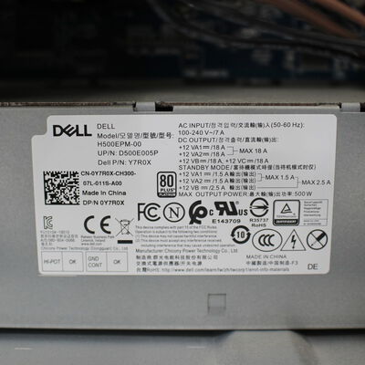 【通販センター】中古  DELL GS 5000(Intel Core i7 10700KF/16GB DDR4 (PC4)/SSD500GB/なし/NVIDIA GeForce GTX 1660 Ti 6GB/W11H64 MAR) 192059 