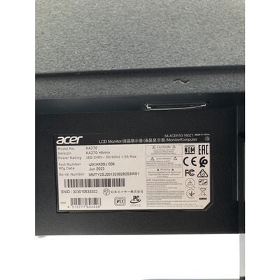 【水戸赤塚店】中古  Acer KA270Hbmix (27"W 1A1H 1ms VA) 4680002791 