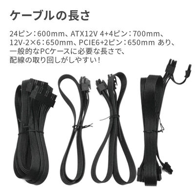 ドスパラセレクト  1000W-GOLD-ATX31-BK (1000W ブラック) 