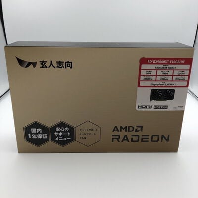 【甲府飯田店】中古  玄人志向 RD-RX9060XT-E16GB/DF (RX9060XT 16G) 179907 