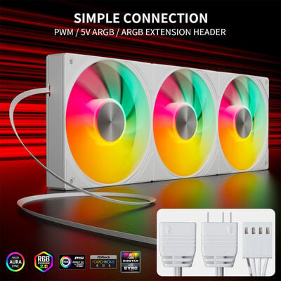 upHere  U3 All-in-One ARGB U3TC3 (360mm ARGB ホワイト) 