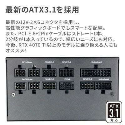 ドスパラセレクト  850W-GOLD-ATX31-BK (850W ブラック) 