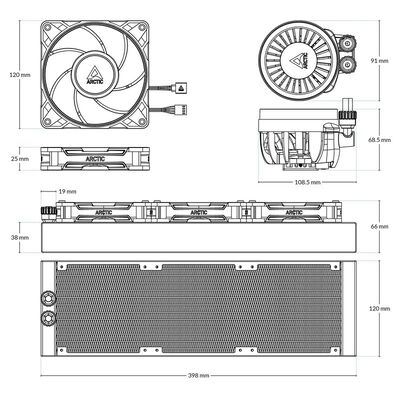 ARCTIC  Liquid Freezer III Pro 360 A-RGB ACFRE00188A (360mm ARGB ホワイト) 