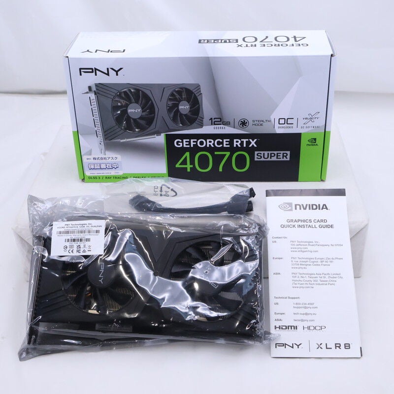 中古 PNY GeForce RTX 4070 SUPER 12GB VERTO OC デュアルファン