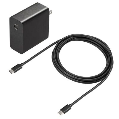 サンワサプライ  ACA-PD91BK (USB PD対応AC充電器 PD65W・Type-Cケーブル付き) 