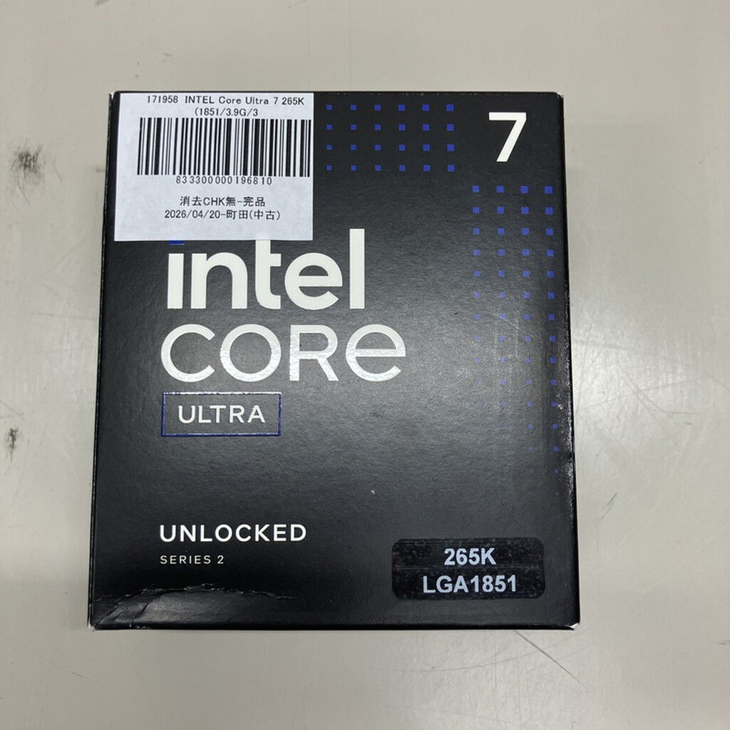 中古 INTEL Core Ultra 7 265K (1851/3.9G/30M/C20/T20) （352286
