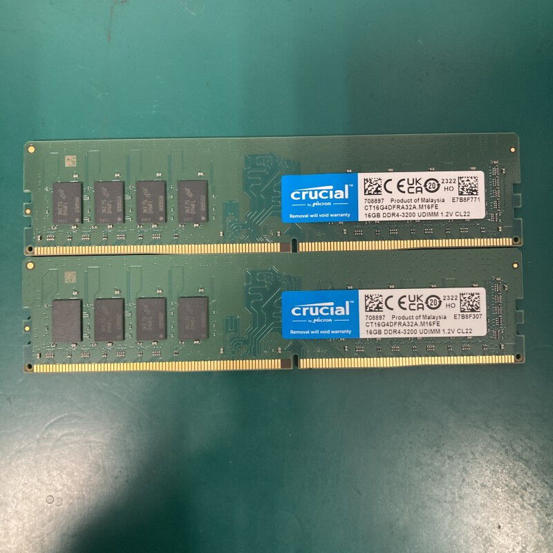 中古 16GB 2枚組(合計32GB) PC4-25600/DDR4-3200 デスクトップ用