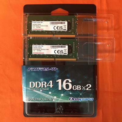 【なんば店】中古  ﾄﾞｽﾊﾟﾗｾﾚｸﾄ D4N3200-16G2A2(DDR4 PC4-25600 SO16GBx2 3280021090 