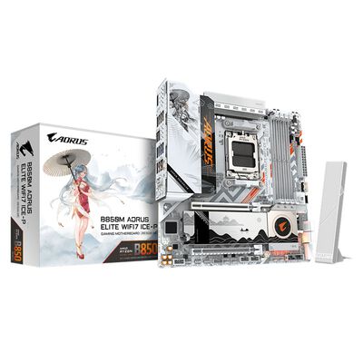 GIGABYTE  B850M AORUS ELITE WIFI7 ICE-P (B850 AM5 MicroATX) 