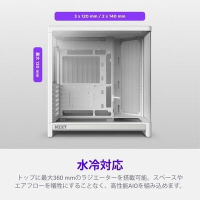NZXT  H6 2026 White CC-H62FW-01 (ATX ガラス ホワイト) 