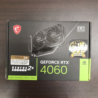 【福山ココローズ店】中古  MSI GeForce RTX 4060 VENTUS 2X BLACK 8G OC (RTX4060 8GB) 158792 