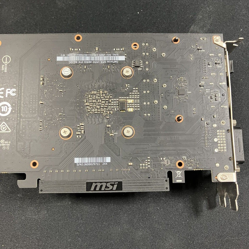 中古 MSI GeForce GTX 1650 AERO ITX 4G OC(GTX1650 4G GDR5) 139574