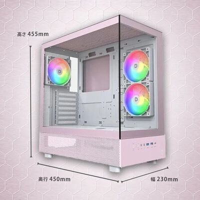 ドスパラセレクト  XR PASTEL PINK (ATX ガラス) 