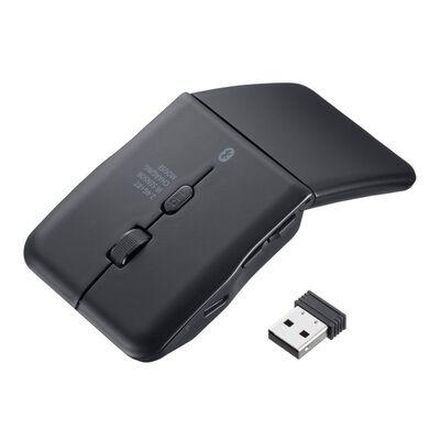 サンワサプライ  MA-WBIS5117BK 静音ワイヤレス IR LEDコンボマウス（5ボタン・薄型） 