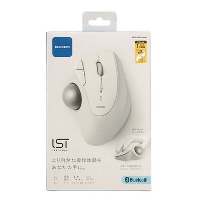 エレコム  M-IT10BRWH (Bluetooth5.0トラックボール  IST 5ボタン 人工ルビーモデル ホワイト) 