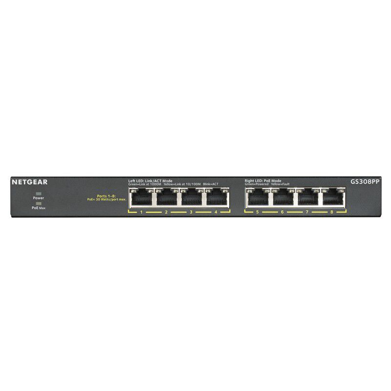 NETGEAR GS308PP-100AJS PoE+対応ギガビット8ポート アンマネージ
