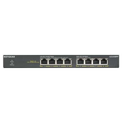 NETGEAR  GS308PP-100AJS PoE+対応ギガビット8ポート アンマネージエッセンシャルスイッチ (PoE+&times;8ポート) (83W) 