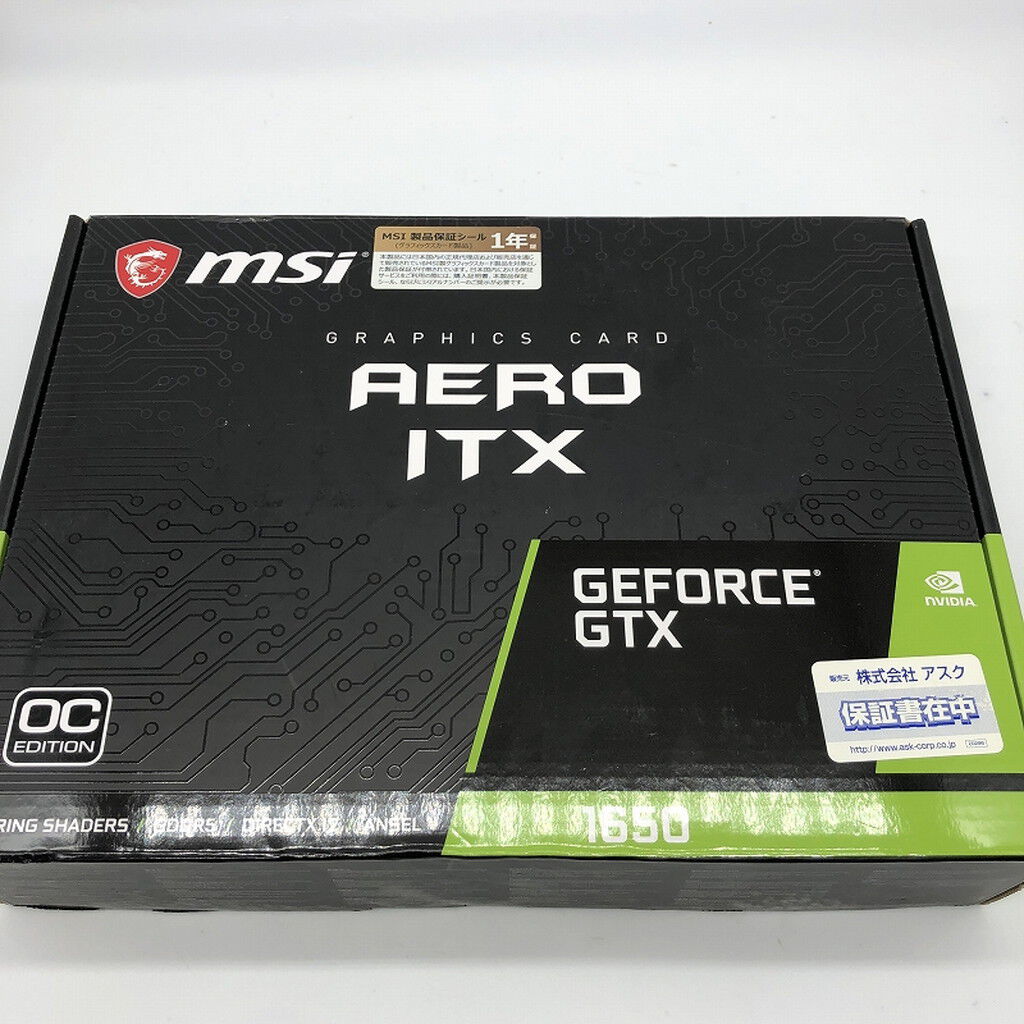 中古 MSI GeForce GTX 1650 AERO ITX 4G OC(GTX1650 4G GDR5) 139574