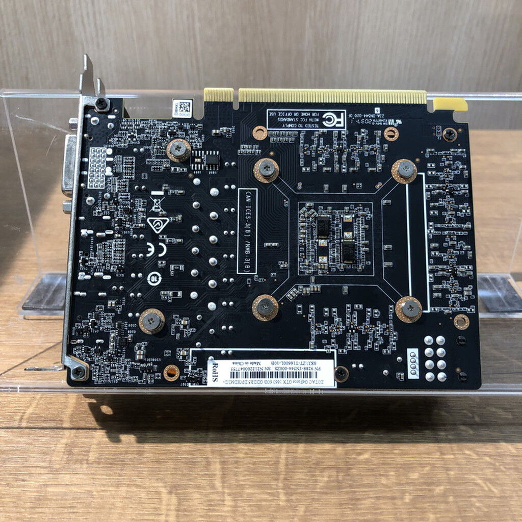 中古 ZOTAC GeForce GTX 1660 6GB GDDR5 ZT-T16600L-10B（GTX1660 6GB