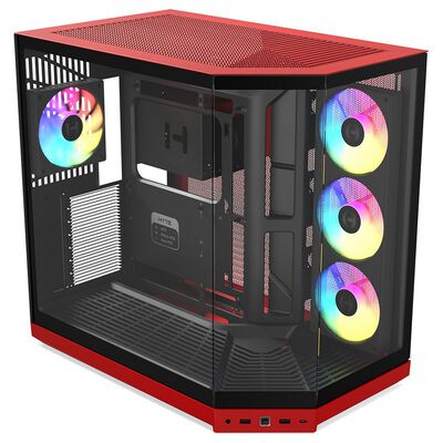 HYTE  Y50 RGB Black Cherry (E-ATX ガラスパネル ブラック/レッド) 