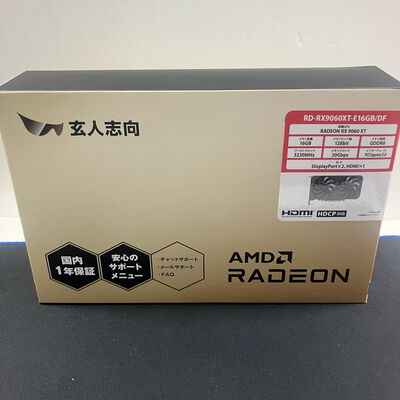 【大宮店】中古  玄人志向 RD-RX9060XT-E16GB/WHITE/DF (RX9060XT 16GB) 189002 