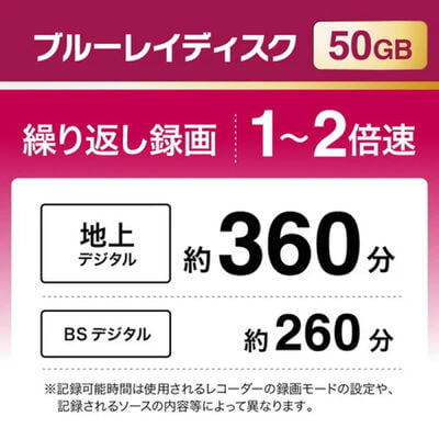 Miraisell  MS2-BDRE50PWA-11P (BD-RE DL 50GB 10枚＋1枚) 