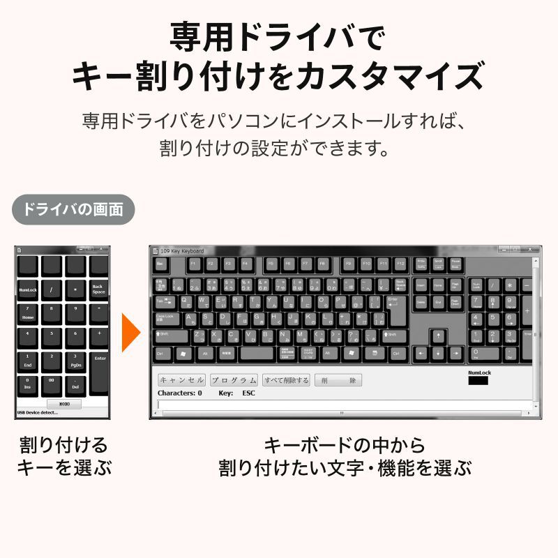 サンワサプライ NT-19UH2BKN2 (プログラマブルテンキー) ｜ パソコン