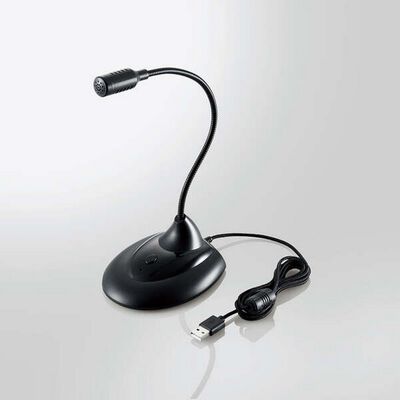 エレコム  HS-MC07UBK (マイク 有線 USB-A スタンド型) 