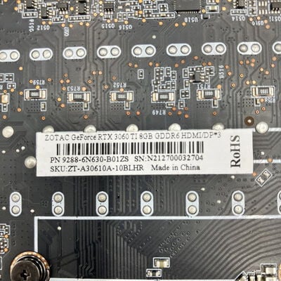【熊本浜線店】中古  ZOTAC GeForce RTX3060 Ti ZT-A30610A-10BLHR（RTX3060Ti 8GB） 3480040700 