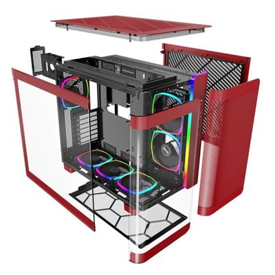 MONTECH  KING 95 PRO Red (ATX ガラス レッド) 
