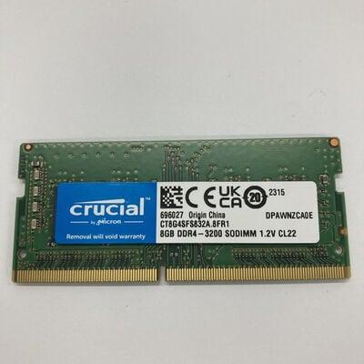 【神戸・三宮店】中古  DDR4 PC4-25600 8GB SODIMM ノート用 148256 