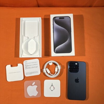 【なんば店】中古  【au版SIMフリー】Apple iPhone15 Pro 6.1インチ 256GB ブルーチタニウム MTUG3J/A 161227 